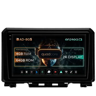 Navigatie 2K Suzuki Jimny (2018-2022), Android, S-Quadcore 4GB RAM + 64GB ROM, 9.5 Inch - AD-BGS90042K+AD-BGRKIT312