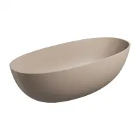 Cada freestanding 160x75 cm ovala, bej mat, Omnires Shell M