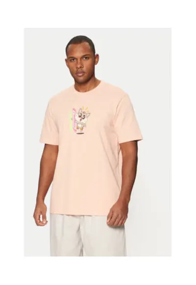Tricou cu imprimeu din bubac la baza gatului