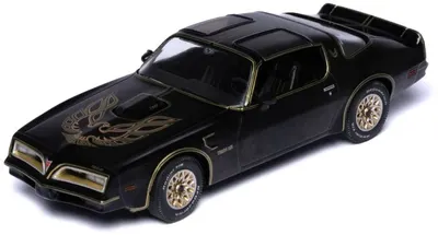 Model de colecție IXO Contemporary: Automobile - Pontiac Firebird Trans Am (Black & Gold) (1977)