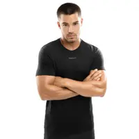 Tricou cu mânecă scurtă de antrenament pentru bărbați Conquer Negru