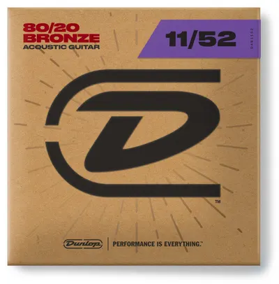 Corzi pentru chitară acustică Dunlop - 80/20 Bronze, DAB1152, 11-52