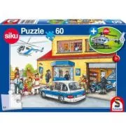 Puzzle 60 piese + Cadou: macheta Siku, Elicopter de politie, Schmidt