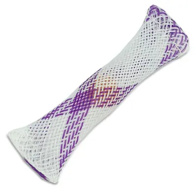 Jucarie antistres Poppit Fidget - Cu bila din sticla, alb-violet