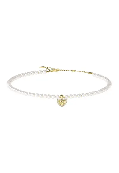 Colier la baza gatului cu mother-of-pearl si cristale Pave - Auriu
