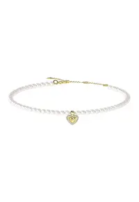 Colier la baza gatului cu mother-of-pearl si cristale Pave - Auriu