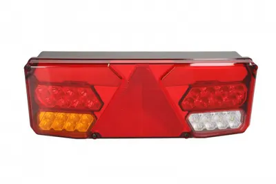 Stop spate stanga (LED, 12 24V, cu intermitent, cu far ceata, lumina de marsarier, cu stop, lumina de parcare, reflector triunghiular )