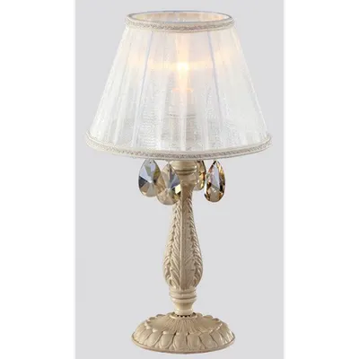 Veioza Elegant Pastello 1 bec,dulie E14,230V,Diam. 22cm ,H 40cm,crem