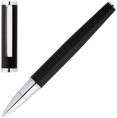 Roler Hugo Boss Herringbone - Negru și argintiu