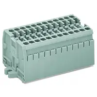 Terminal strip; 3-pole; without push-buttons; with fixing flanges M3; for screw or similar mounting types; Fixing hole 3.2 mm Ø; 2.5 mm²; CAGE CLAMP®; 2,50 mm²; gray