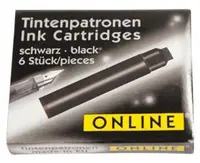 Cartuș de stilou Online - negru, 6 buc.