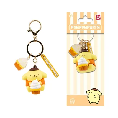 Breloc cu pandantiv si curea, Yume, Hello Kitty and Friends, Tea Party Series, Pompompurin