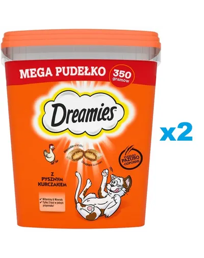 DREAMIES Mega cutie recompense pisici 2x350 g cu pui