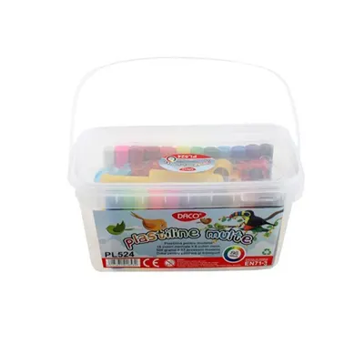 Plastilina 24 culori/set +17 accesorii modelaj, Daco