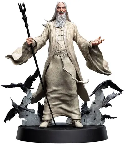Statuetă Weta Movies: Stăpânul Inelelor - Saruman cel Alb, 26 cm