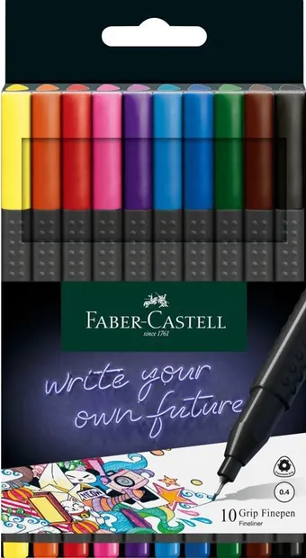 Set linere Faber-Castell - 10 bucati, 0.4 mm