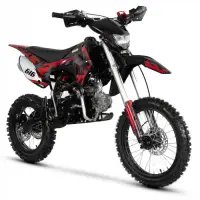Motocicleta Cross Enduro copii 4T XTR 616, 125cc, roti 17 14, pornire electric + pedala, culoare negru rosu
