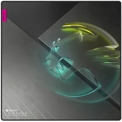 Mousepad gaming ROCCAT - Sense Icon Square, L, moale, negru/gri