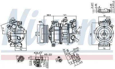Compresor clima auto aer conditionat potrivit AUDI A4 ALLROAD B9, A4 B9, A5, A6 C7, A7, Q7; PORSCHE MACAN; VW TOUAREG 1.4-3.0D 05.14