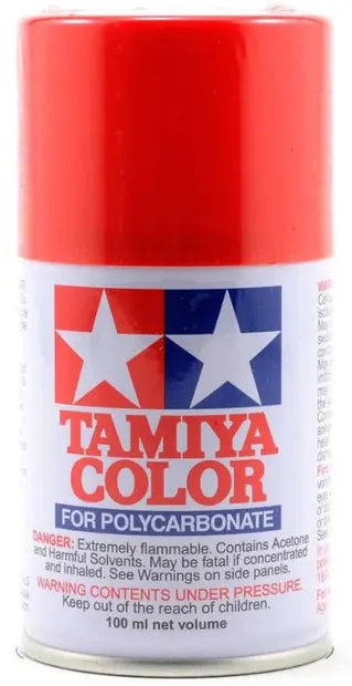 Vopsea spray Tamiya pentru suprafete transparente din policarbonat - PS-37 Translucent Red, clear (100 ml) (TAM86037)