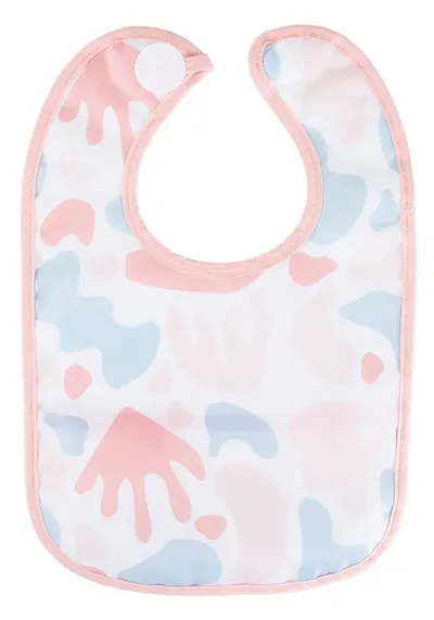 Baveta impermeabilă pentru bebeluși BabyJem - Pink Puzzle