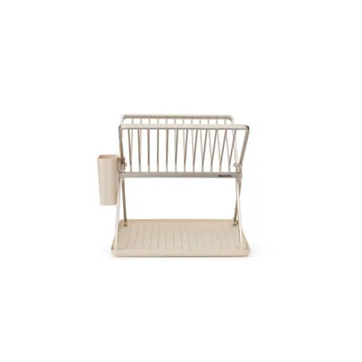 Scurgător de vase bej cu două nivele din metal 37x33 cm – Brabantia