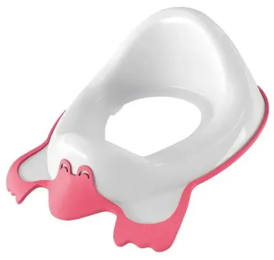 Colac WC copii fara capac, 43,4 cm x 29,4 cm, roz. plastic, Aqualine Duck