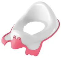Colac WC copii fara capac, 43,4 cm x 29,4 cm, roz. plastic, Aqualine Duck