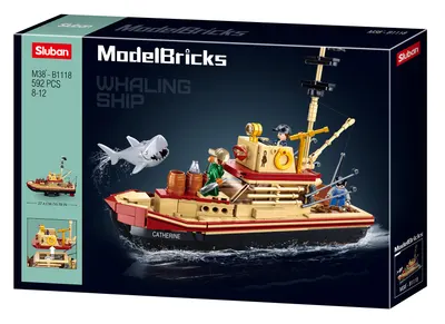 Constructor Sluban Model Bricks - Atacul rechinului, 592 piese