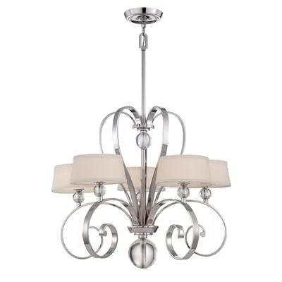 Corp de iluminat suspendat, lustra Madison Manor 5 Light Chandelier – Imperial Silver