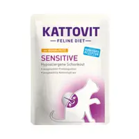 Hrana umeda pentru pisici Kattovit Feline Diet Sensitive cu Pui si Curcan 85 gr