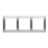 Rama tripla pentru doze gips-carton IP20 / IP44; silver mat metalic