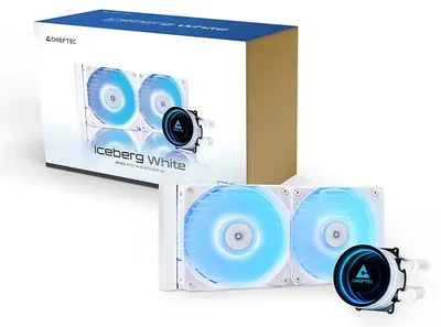 Răcitor cu lichid Chieftec - Iceberg 240 RGB, 2x 120 mm, Alb