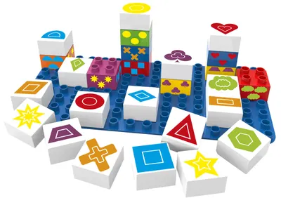 Set de construit BioBuddi - Cubulete cu forme geometrice