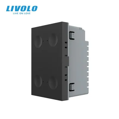Modul intrerupator cvadruplu tactil, control telecomanda RF, standard italian, 3M Negru