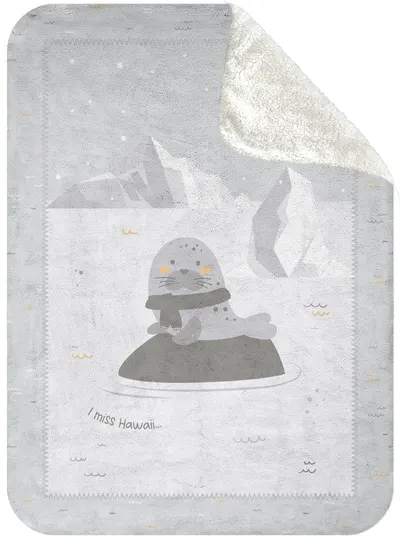Pătură pentru copii Sherpa KikkaBoo - Seally Me, 110 x 140 cm