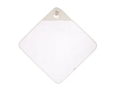 Prosop cu gluga din bumbac 100 90x90cm KikkaBoo Dreamy Flight Beige