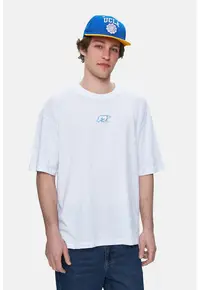 Tricou regular fit - decolteu la baza gatului - imprimeu cu logo - Alb - SINCLAIR - Alb