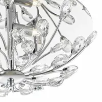 Lampa tavan Zafir 3 Light Flush Polished Chrome Crystal