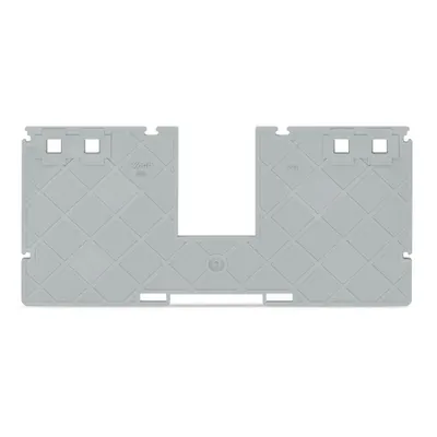 Seperator plate with jumper bar recess; 2 mm thick; 157 mm wide; gray