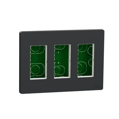 New Unica - statie de lucru - incastrat - 3 x 4 module - antracit