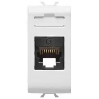 Priza telefon RJ11 1M Gewiss Chorus GW10401, alb