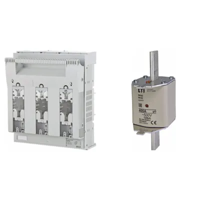Pachet Protectie Circuit Trifazat: Soclu Siguranta Fuzibila NH3 3P (M10/M10), Siguranta Fuzibila NH3C gG 400A 500V