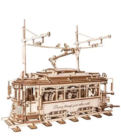 Puzzle 3D din lemn Tramcar