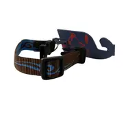 Zgarda nylon, maro, reglabila, 32-37 cm x 2 cm