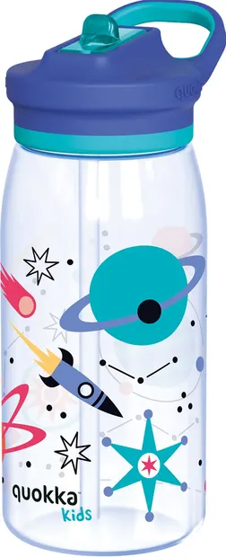 Sticlă de apă pentru copii Quokka Kids - Glow, Space, 580 ml