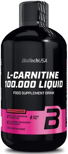 L-Carnitine 100 000 Liquid, portocală, 500 ml, BioTech USA