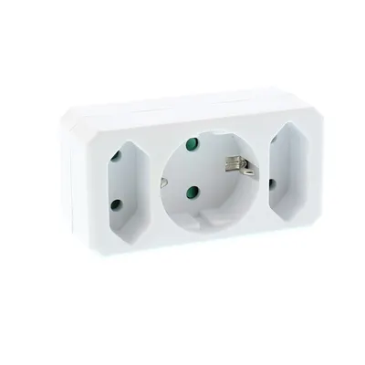 Stecher Triplu Mixt, 1 X Schuko / 2 X Euro, Well