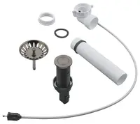 Evacuare automata Grohe, buton push, sita, mat, grafit, 40986AL0