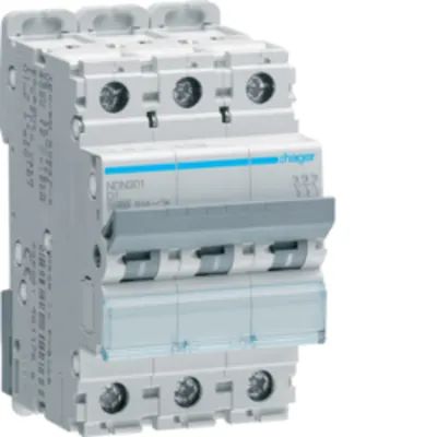 Disjunctor 3P, 1A, 10kA, D, 3M
